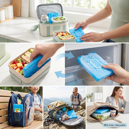 Reusable Ice Packs for Lunch Bags — Set of 2